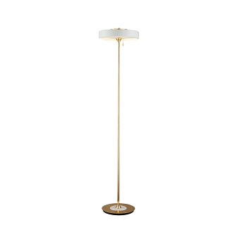 Lampa podłogowa Chicago art deco biała złota